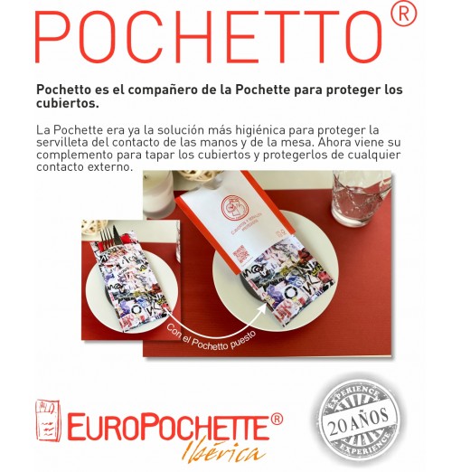 pochette, pochete, servilleta, cubiertos, envolver los cubiertos, pocheto, pochetto, saqueto, saquetto, sacheto, sachetto, po...