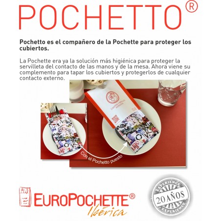 pochette, pochete, servilleta, cubiertos, envolver los cubiertos, pocheto, pochetto, saqueto, saquetto, sacheto, sachetto, po...